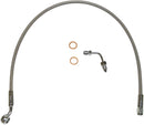 XR Upper Brake Line With Adapter Polished / Silver For Harley Davidson FXFB 1750 ABS - Oversize [+20.3 CM]