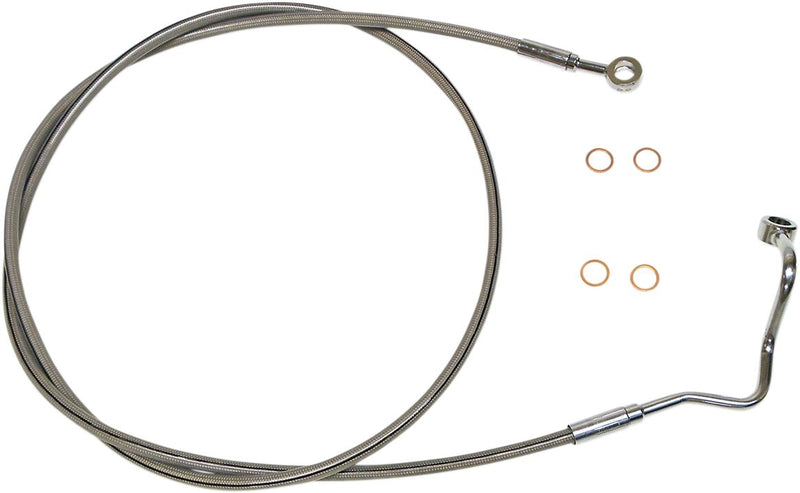 XR Stainless Upper Brake Line Polished / Silver For Harley Davidson FLHTCUTG 1750 ABS - Oversize [+15.2 CM]