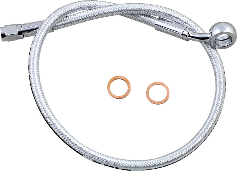 Alternate Length Upper Brake Line Chrome For Harley Davidson FXLRS 1868 ABS - 56 CM