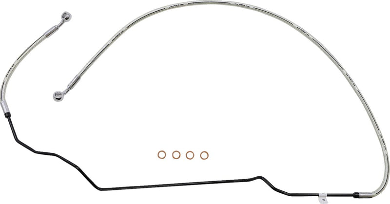 Braided Front Brake Line Chrome For Indian SCOUT 60 - Oversize [+10.2 CM]