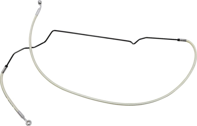 Braided Front Brake Line Chrome For Indian SCOUT 60 ABS - Oversize [+15.2 CM]