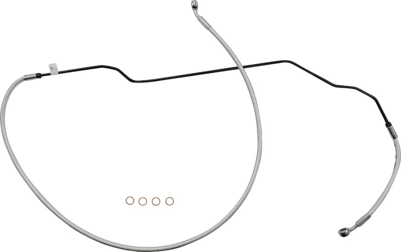 Braided Front Brake Line Chrome For Indian SCOUT 60 ABS - Oversize [+20.3 CM]