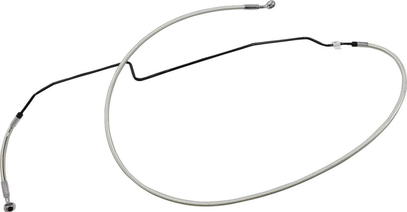 Braided Front Brake Line Chrome For Indian CHALLENGER 108 ABS - Oversize [+10.2 CM]