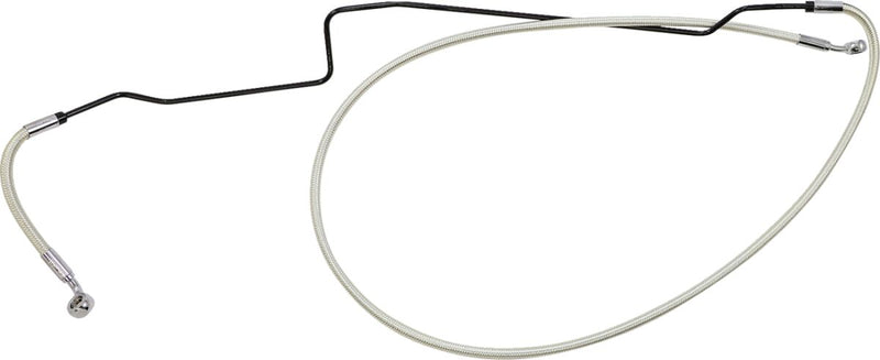 Braided Front Brake Line Chrome For Indian CHALLENGER 108 ABS - Oversize [+15.2 CM]