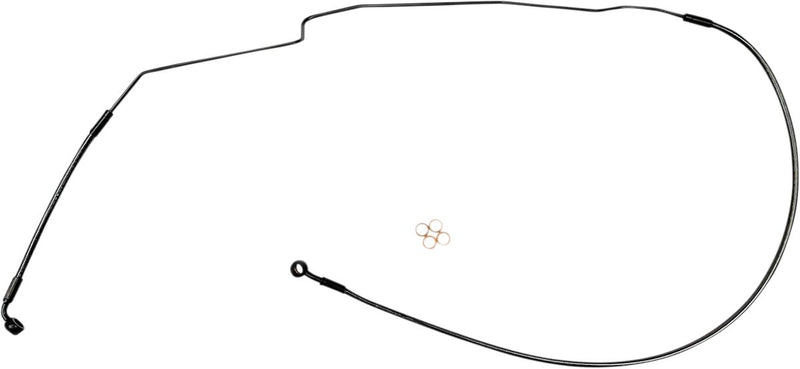 Braided Front Brake Line Black / Black Pearl For Indian CHALLENGER 108 ABS - Oversize [+5.1 CM]
