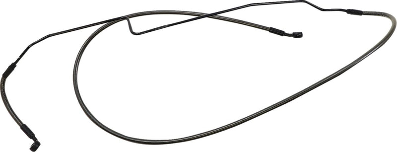 Braided Front Brake Line Black / Black Pearl For Indian CHALLENGER 108 ABS - Oversize [+15.2 CM]