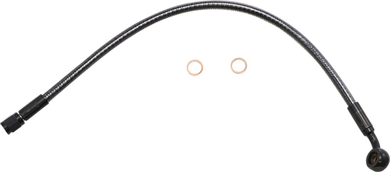KARBONFIBR Upper Brake Line Carbon Fiber / Silver For Harley Davidson XL 1200 S - -3