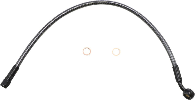 KARBONFIBR Upper Brake Line Carbon Fiber / Silver For Harley Davidson FXDX 1450 - -3