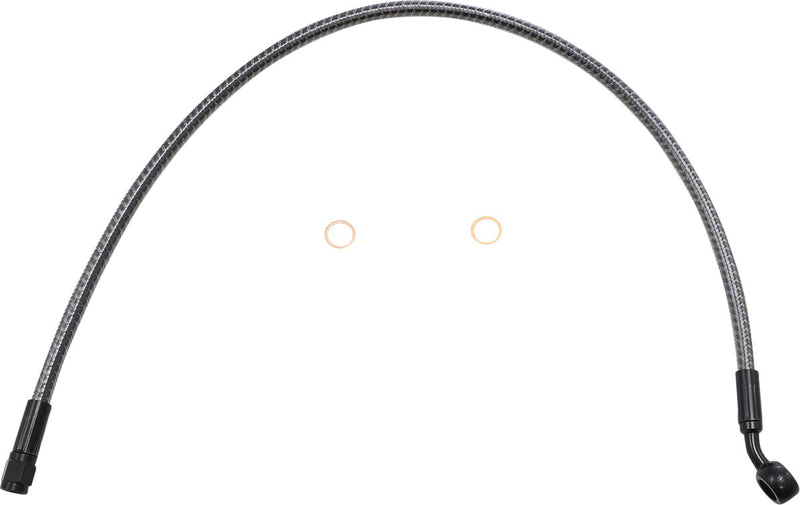 KARBONFIBR Upper Brake Line Carbon Fiber / Silver For Harley Davidson FLHR 1690 - -3