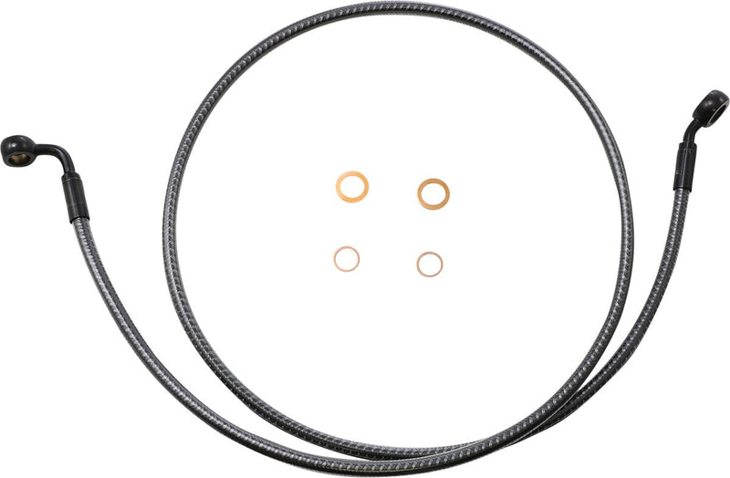 KARBONFIBR EZ-Align Brake Line Carbon Fiber / Silver For Harley Davidson FXDB 1584 - 127 CM