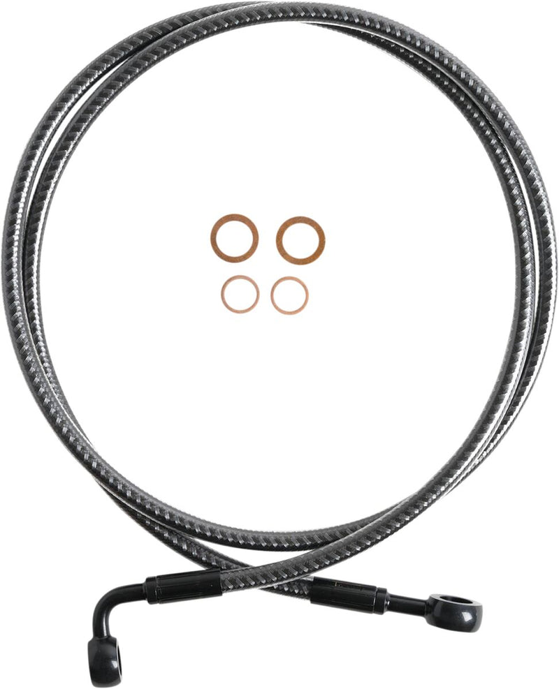 KARBONFIBR EZ-Align Brake Line Carbon Fiber / Silver For Harley Davidson FXDWG 1584 - 127 CM