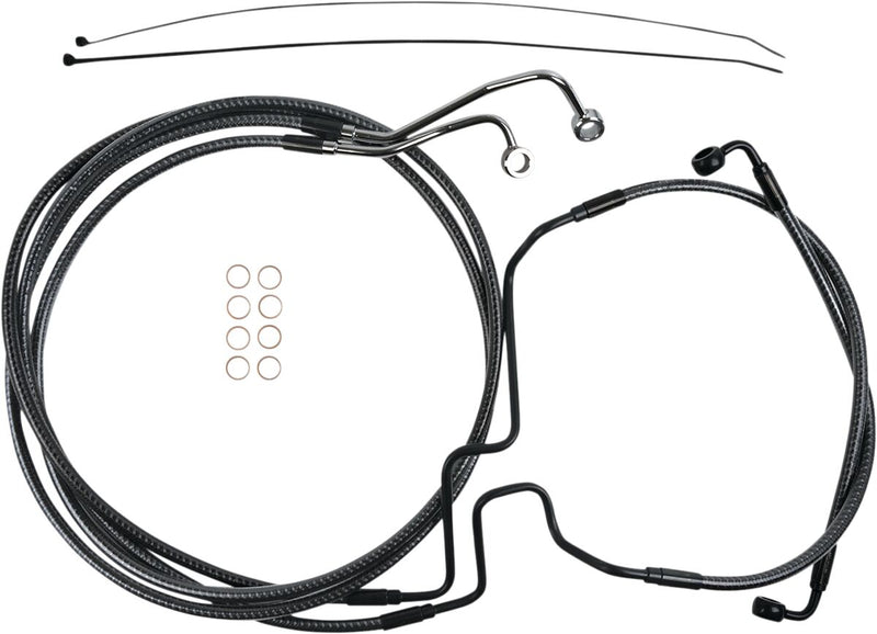 KARBONFIBR Lower Brake Line Carbon Fiber / Silver For Harley Davidson FLH 1868 ABS - -3