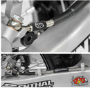 Alternate Length Designer Series Braided Non-ABS Front Upper Brake Line Kit Chrome / Sterling Chromite II - 73.5 CM