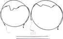 BP ABS Touring Lower +2" 35° Radial Brake Line Kit Black / Chrome For Harley Davidson FLH 1868 ABS - Oversize [+10.2 CM]
