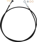 EZ Install Brake Line Black / Clear PVC Coating - 162.5 CM