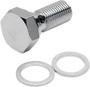 Banjo Bolt Chrome 7/16 Inch-24 For 3/8 Inch-Banjo