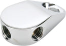Brake Tee/ Brake Switch Body With Mount Front Chrome 3X Female 3/8X24 Jic/Unf