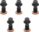 Bolt Banjo 5-Pk 12 Point 3/8-24 Black F/R Mc 00-07 Touring