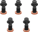 Bolt Banjo 5-Pk M10X1.25 Black 12-Pt Single F/R Mc Softail