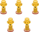 Bolt Banjo 5-Pk M10X1.25 Gold 12-Pt Single F/R Mc Softail