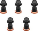 Bolt Banjo 5-Pk M12X1.25 Black 12-Pt Dual F/R Mc Softail