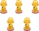 Bolt Banjo 5-Pk M12X1.25 Gold 12-Pt Dual F/R Mc Softail
