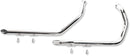1-3/4" Dual Slash-Cut Drag Pipes Chrome For Harley Davidson XL 1200 C 2007-2013 - 44.5 MM
