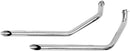 Staggered Dual Slash Cut Drag Pipes Chrome For Harley Davidson FX 1200 1971-1979 - 44.5 MM