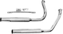 1-3/4" Dual Tapered Muffler Pipes Chrome For Harley Davidson FL 1200 1970-1977 - 44.5 MM