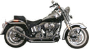 1-3/4" “Side by Side” Upsweep Fishtail Exhaust System Chrome For Harley Davidson FLS 1690 2012-2017