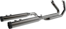 2-into-2 Dominator Exhaust System Black For Harley Davidson FLH 1868 2021 - 11.5 CM