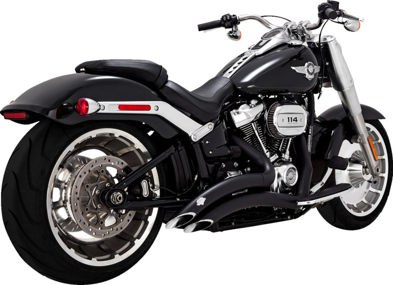 Big Radius Exhaust System Black For Harley Davidson FLFB 1750 ABS