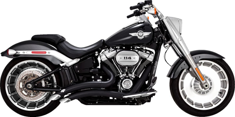 Big Radius Exhaust System Black For Harley Davidson FLFB 1750 ABS