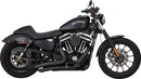 Big Radius Exhaust System Black For Harley Davidson XL 1200 C