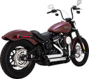 Shortshots Staggered Exhaust System Chrome For Harley Davidson FLDE 1750 ABS