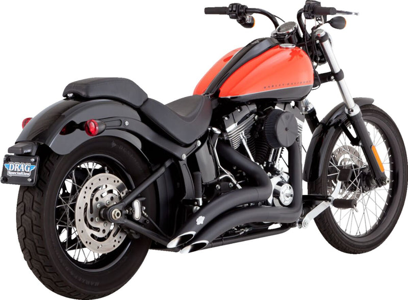 2-into-2 Big Radius Exhaust System Black / Ceramic / Matt For Harley Davidson FLST 1340