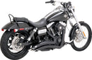 2-into-2 Big Radius Exhaust System Black / Matt For Harley Davidson FXD 1584