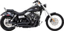 2-into-2 Big Radius Exhaust System Black / Matt For Harley Davidson FXD 1584