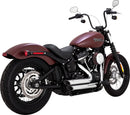 Shortshots Staggered PCX™ Exhaust System Chrome For Harley Davidson FLDE 1750 ABS