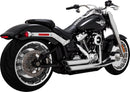 Shortshots Staggered Exhaust System Chrome For Harley Davidson FLFB 1750 ABS