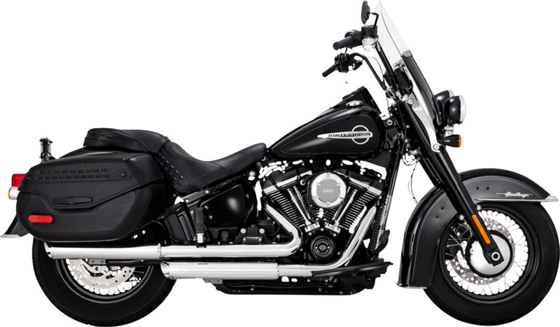 3" Twin Slash Slip-On Mufflers Chrome For Harley Davidson FLDE 1750 ABS - 76.2 MM