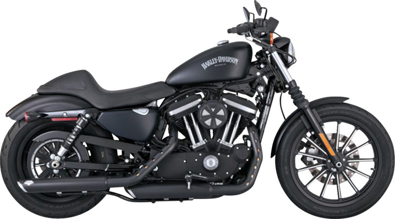 3" Twin Slash Slip-On Mufflers Black For Harley Davidson XL 1200 C - 76.2 MM