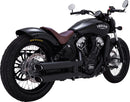 Twin Slash 3" Slip-On Mufflers Black For Indian SCOUT 60 ABS - 76.2 MM