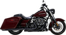 Twin Slash Slip-On Muffler Black / Matt For Harley Davidson FLH 1868 ABS - 10 CM