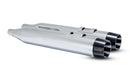 Blackbird 450 Slip-On Mufflers Black / Chrome For Harley Davidson FLH 1868 ABS - 11.5 CM