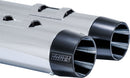Blackbird 450 Slip-On Mufflers Black / Chrome For Harley Davidson FLH 1868 ABS - 11.5 CM