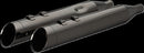 4-1/2" HP-Plus Slip-On Mufflers with Edge Tip Black / Chrome / Eclipse For Harley Davidson FLH 1868 ABS 2021 - 11.5 CM