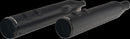 4-1/2" HP-Plus Slip-On Mufflers with Race Tip Black For Harley Davidson FLHR 1340 1995-1998 - 11.5 CM