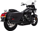 Twin Slash Slip-On Mufflers Black For Harley Davidson FLHC 1750 ABS - 76.2 MM