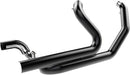 Aggressor 2-into-2 Crossover Headers with Heat Shields Black For Harley Davidson FLHR 1584 2009-2011